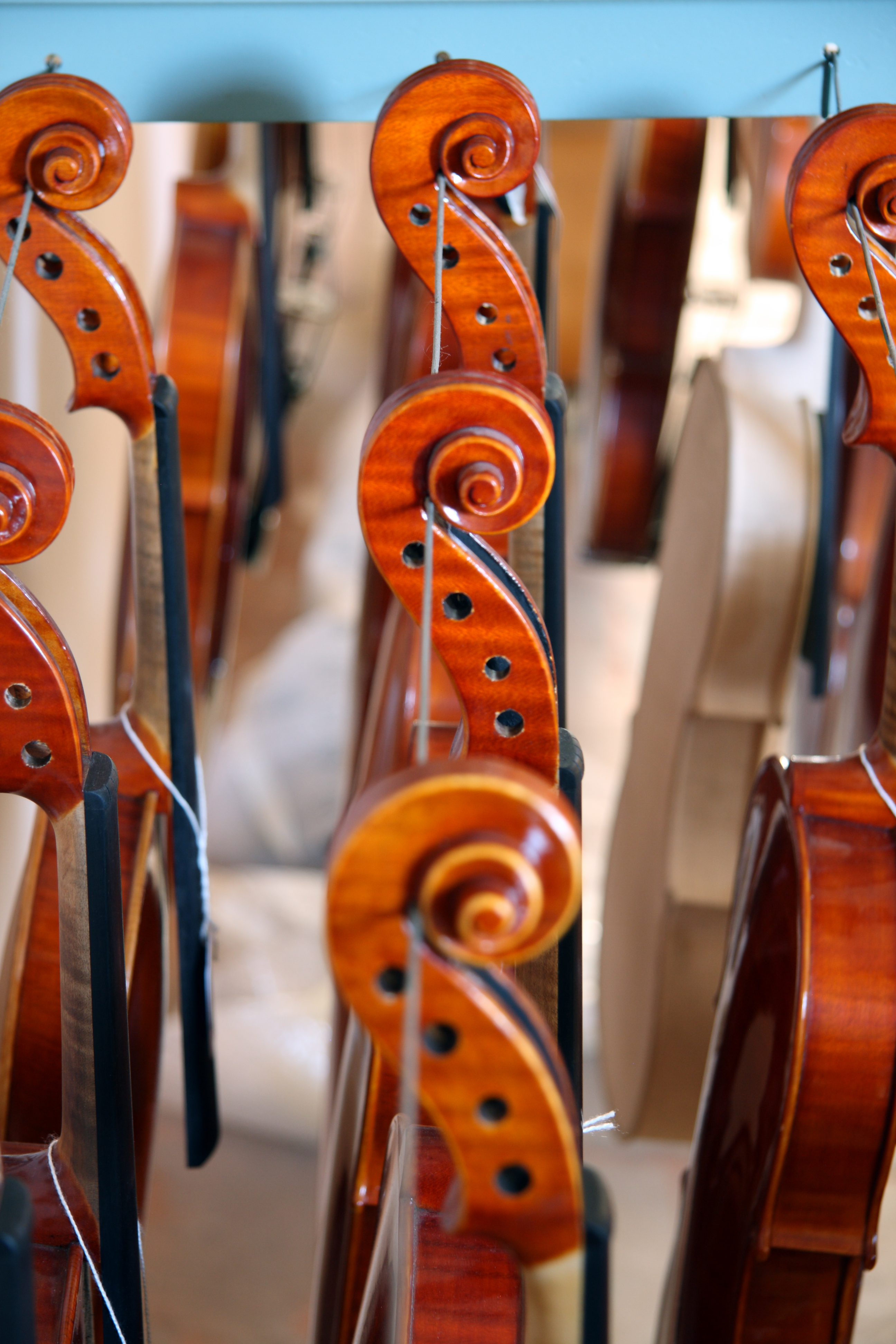 Student working on double bass